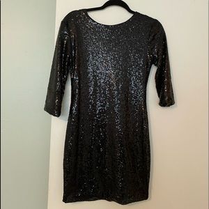 Black Sequin Dress